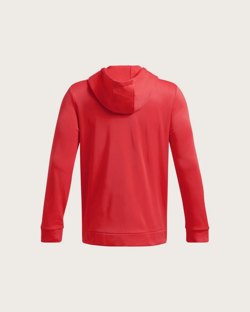 Pánska zateplená tréningová mikina so zipsom UNDER ARMOUR UA Armour Fleece FZ Hoodie-RED – fotka 5