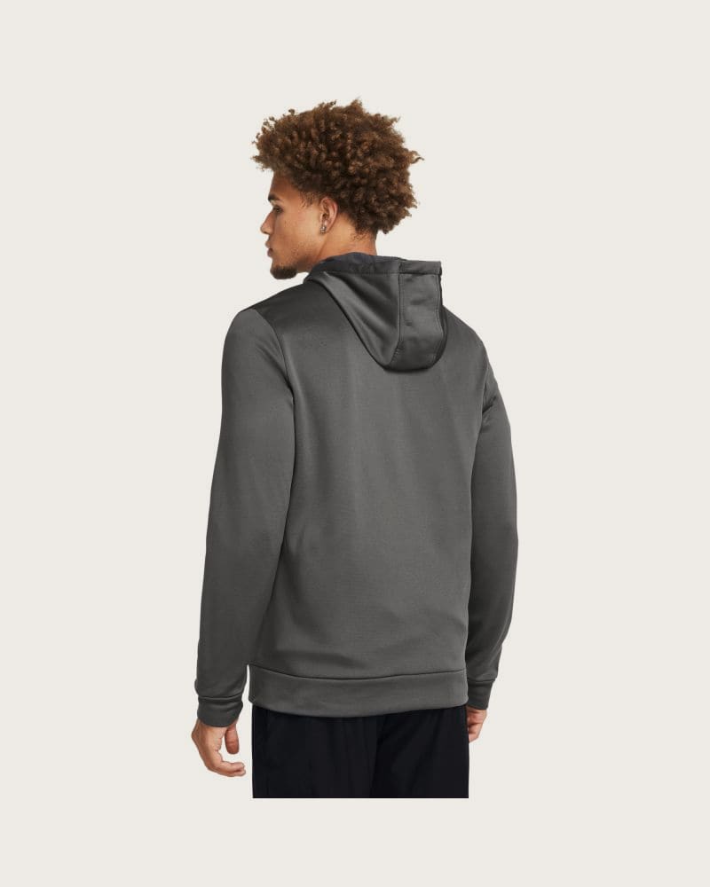 Pánska zateplená tréningová mikina so zipsom UNDER ARMOUR UA Armour Fleece FZ Hoodie-GRY – fotka 4