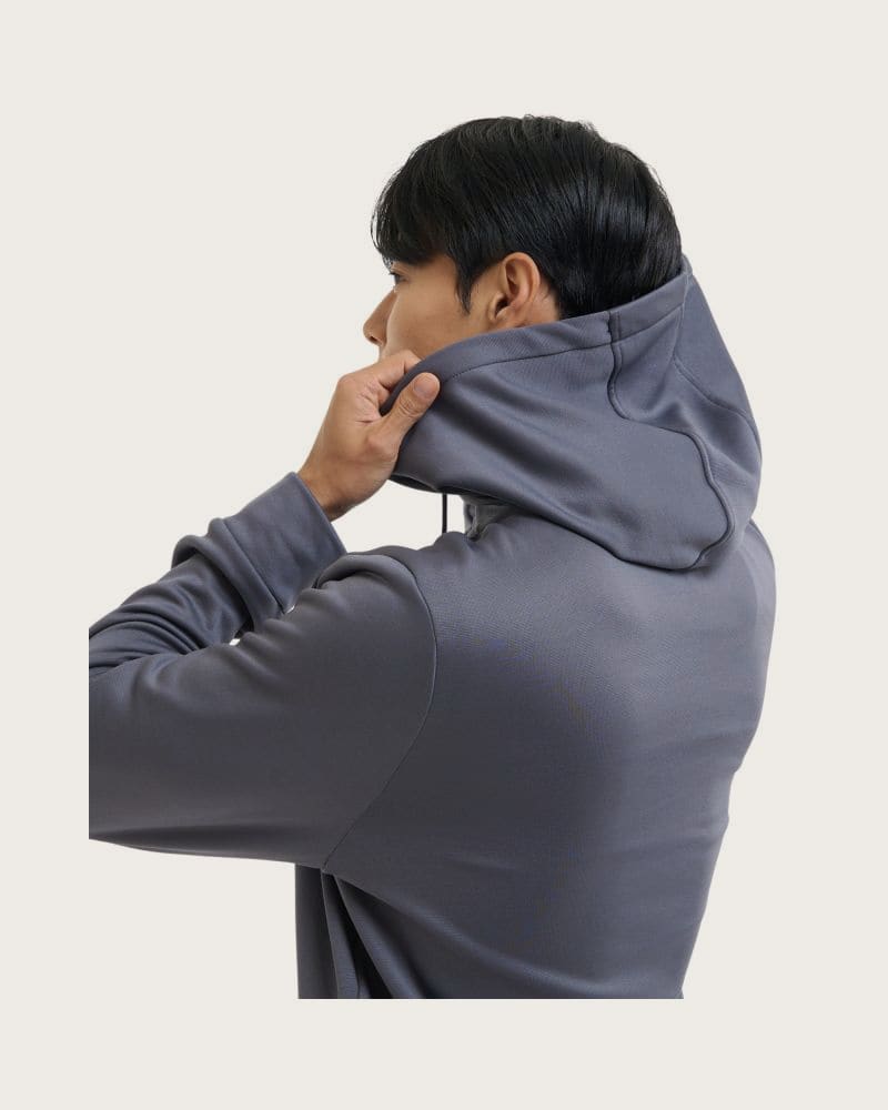 Pánska zateplená tréningová mikina so zipsom UNDER ARMOUR UA Armour Fleece FZ Hoodie-GRY – fotka 6