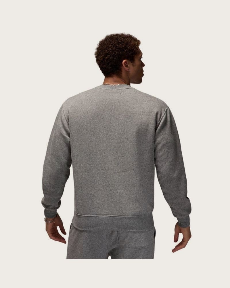 Pánska mikina NIKE M J BRKLN FLC CREW-091 CARBON HEATHER WHITE – fotka 3
