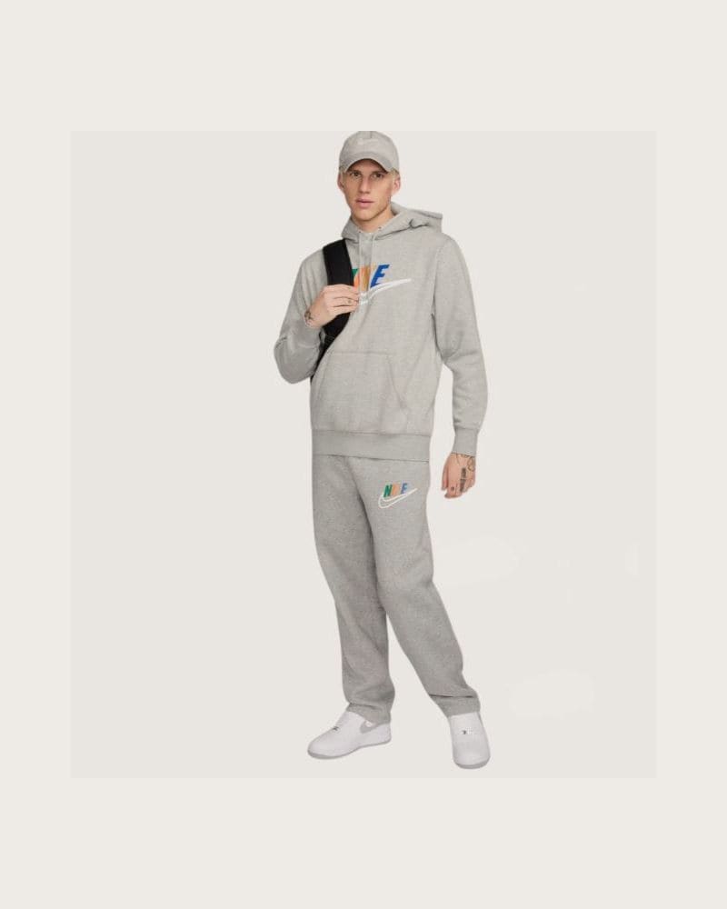 Pánske tepláky NIKE M NK CLUB BB OH PNT FTURA BLCK-063 DK GREY HEATHER SMOKE GRY – fotka 3