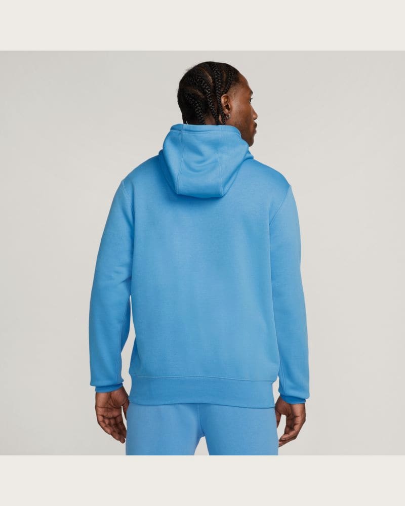 Pánska zateplená tréningová mikina s kapucňou NIKE M NK CLUB BB HDY FUTURA BLOCK-412 UNIVERSITY BLUE – fotka 2