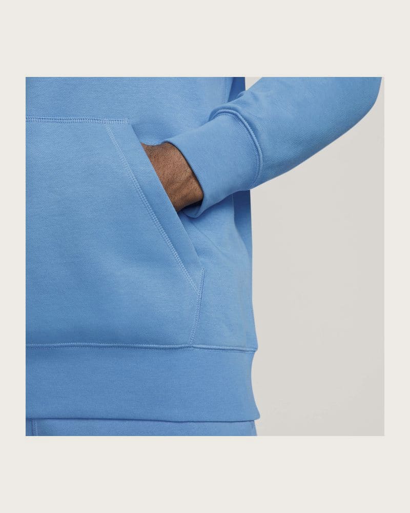 Pánska zateplená tréningová mikina s kapucňou NIKE M NK CLUB BB HDY FUTURA BLOCK-412 UNIVERSITY BLUE – fotka 5