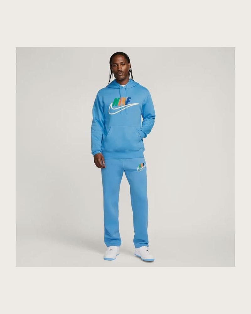 Pánska zateplená tréningová mikina s kapucňou NIKE M NK CLUB BB HDY FUTURA BLOCK-412 UNIVERSITY BLUE – fotka 6