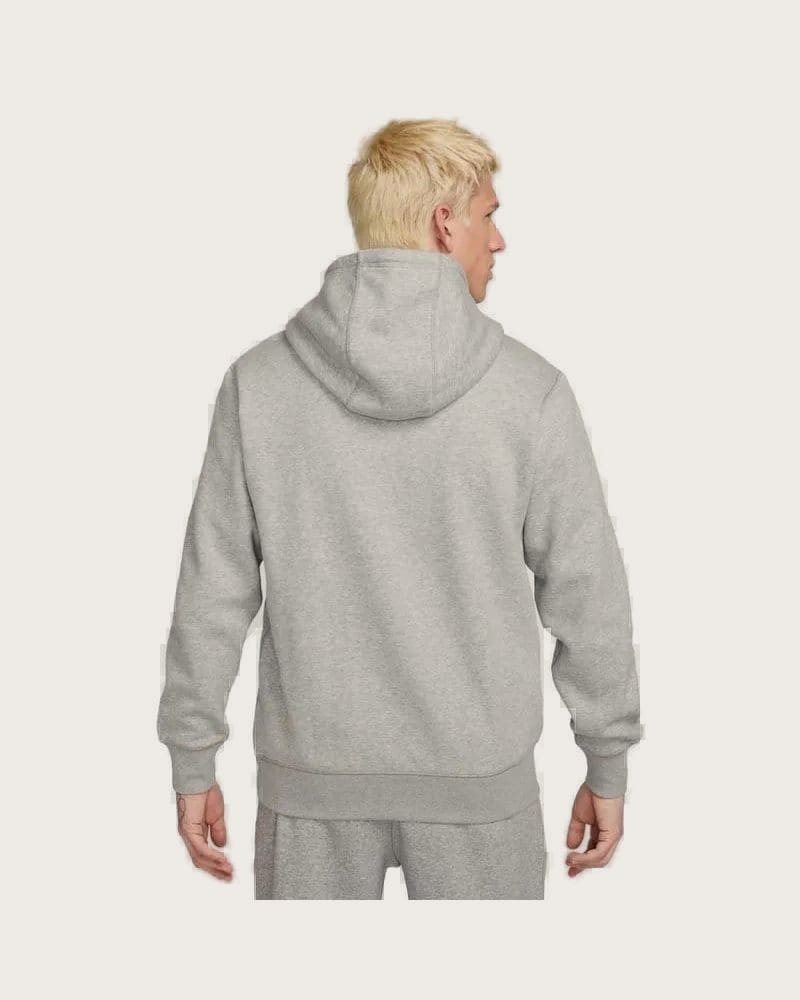 Pánska mikina s kapucňou NIKE M NK CLUB BB HDY FUTURA BLOCK-063 DK GREY HEATHER SMOKE GRY – fotka 3