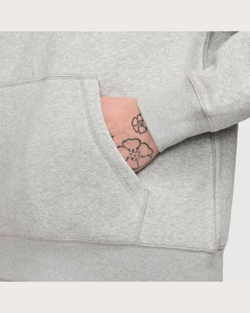 Pánska mikina s kapucňou NIKE M NK CLUB BB HDY FUTURA BLOCK-063 DK GREY HEATHER SMOKE GRY – fotka 6