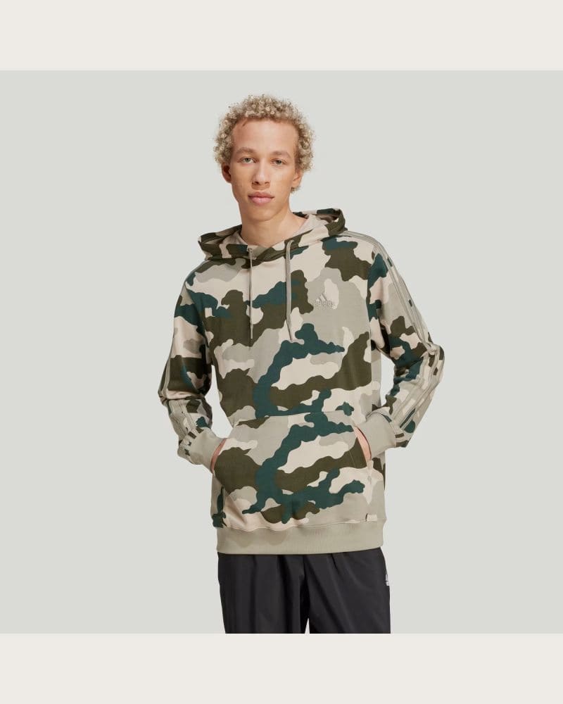 Pánska mikina s kapucňou ADIDAS M CAMO HD-IY6631-Green – fotka 2