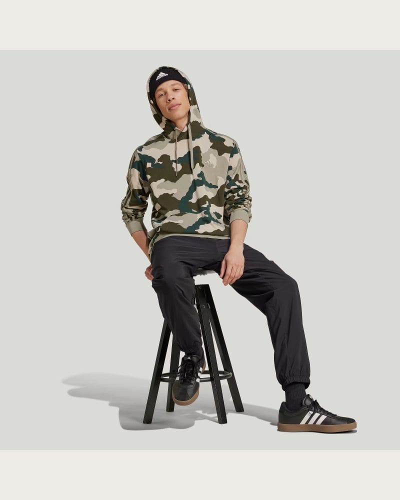 Pánska mikina s kapucňou ADIDAS M CAMO HD-IY6631-Green – fotka 4