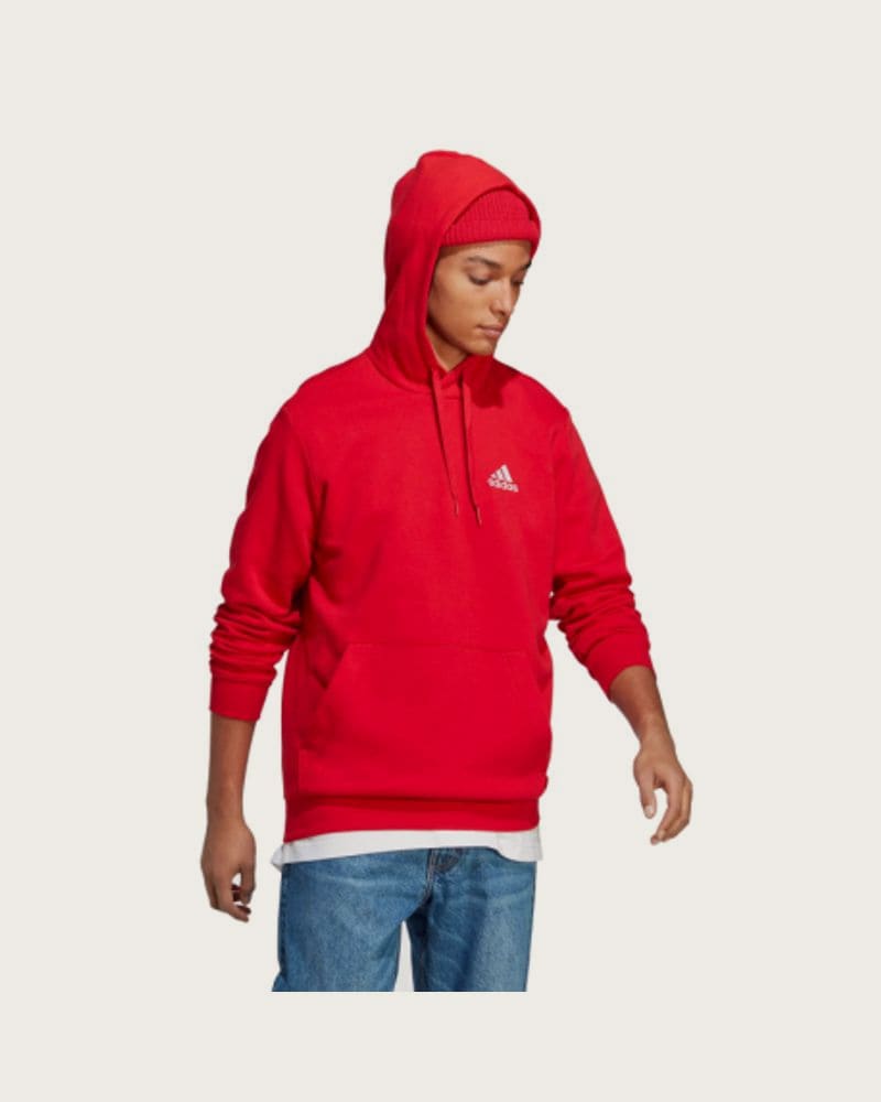 Pánska mikina s kapucňou ADIDAS M FEELCOZY HD-H47018-Red