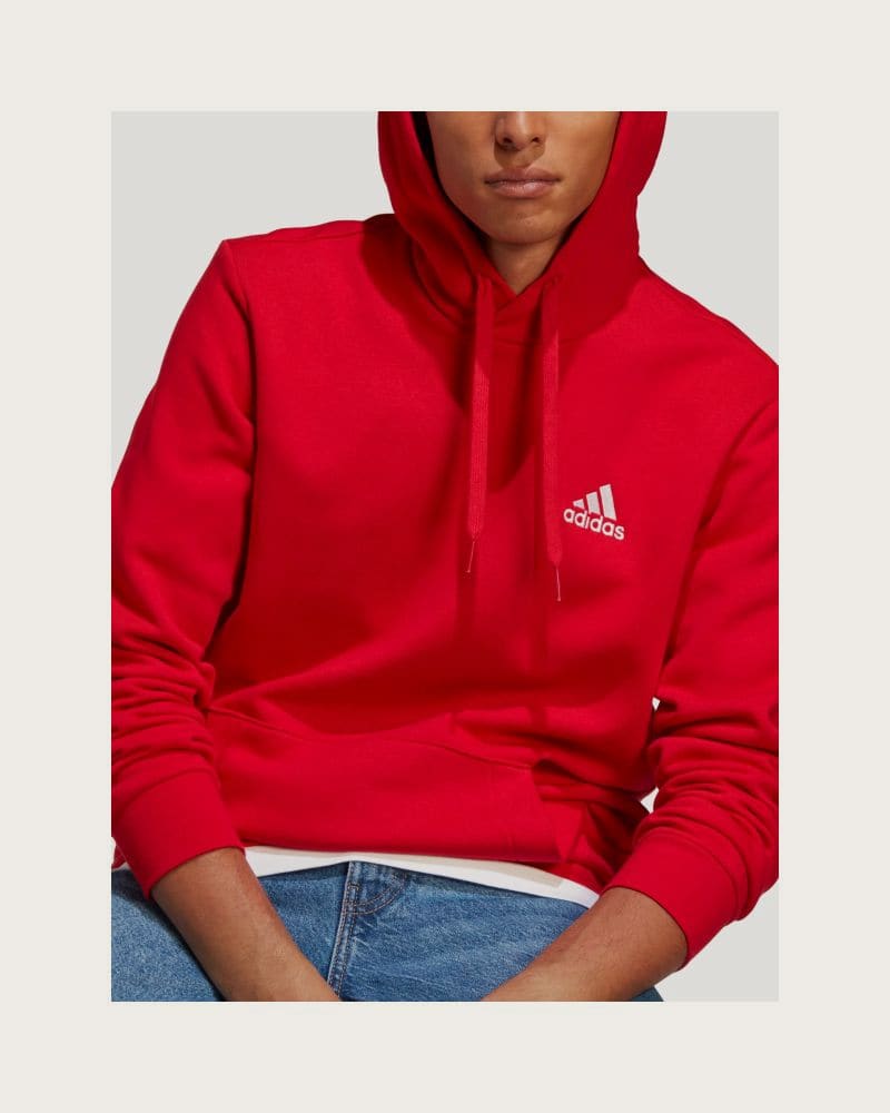 Pánska mikina s kapucňou ADIDAS M FEELCOZY HD-H47018-Red – fotka 5