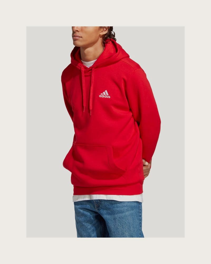 Pánska mikina s kapucňou ADIDAS M FEELCOZY HD-H47018-Red – fotka 7