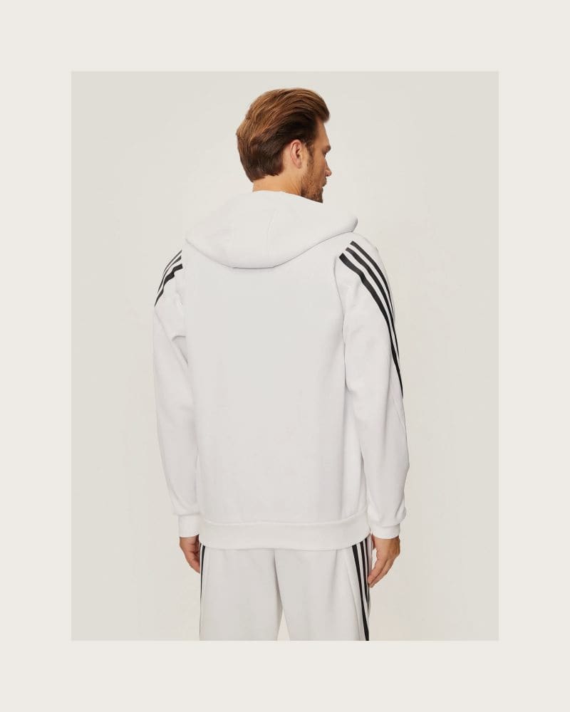 Pánska mikina so zipsom ADIDAS M FI 3S FZ-JJ4158-White – fotka 3