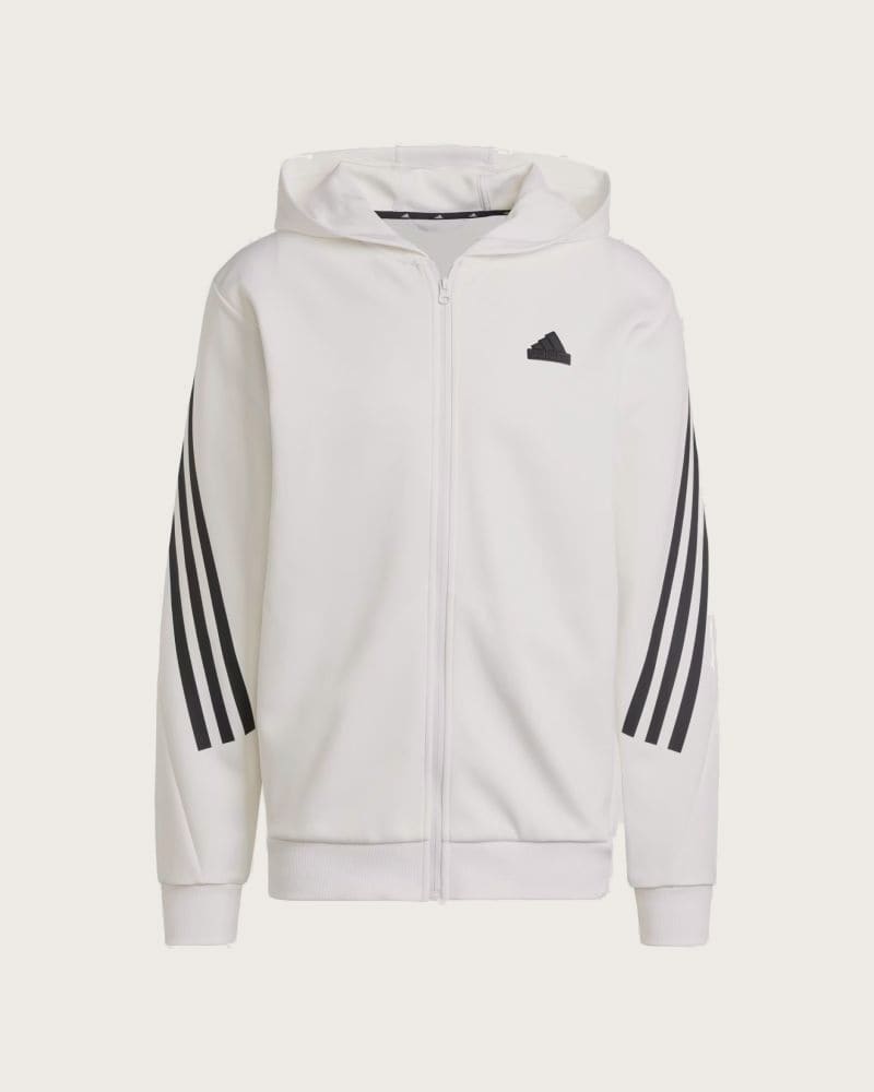 Pánska mikina so zipsom ADIDAS M FI 3S FZ-JJ4158-White – fotka 7