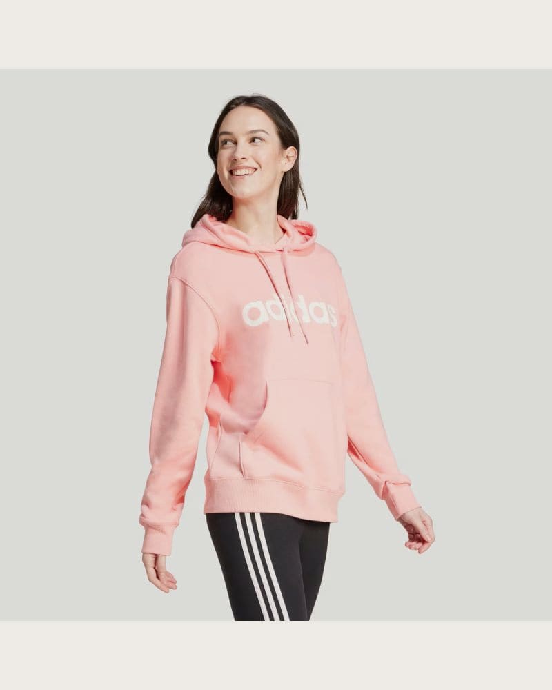 Dámska mikina s kapucňou ADIDAS W LIN FT HD-IY9186-Pink – fotka 3