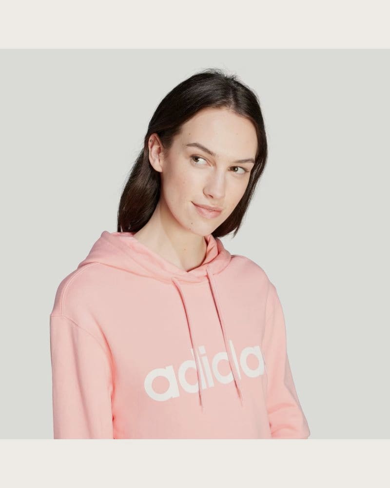 Dámska mikina s kapucňou ADIDAS W LIN FT HD-IY9186-Pink – fotka 5
