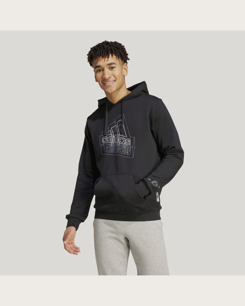 Pánska mikina s kapucňou ADIDAS M TECH BOS H-IW2636-Black – fotka 2