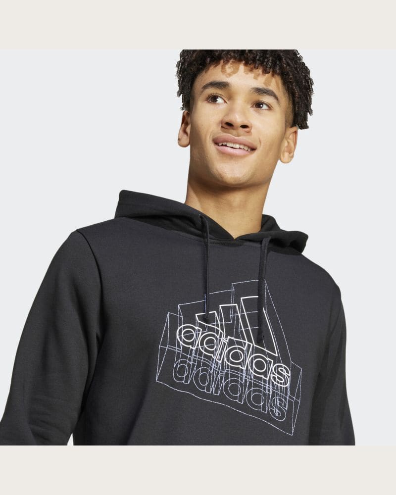 Pánska mikina s kapucňou ADIDAS M TECH BOS H-IW2636-Black – fotka 4