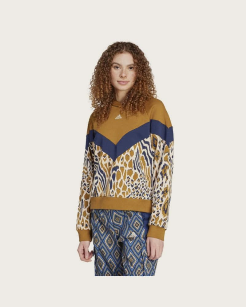 Dámska mikina s kapucňou ADIDAS FARM HOODIE-IV9738-Brown