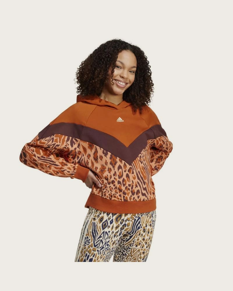 Dámska mikina s kapucňou ADIDAS FARM HOODIE-IV9739-Orange – fotka 2