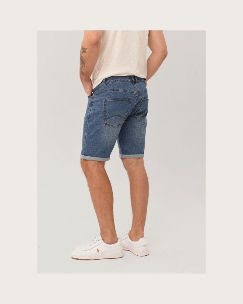 Pánske riflové kraťasy VOLCANO MEAR-600-NAVY – fotka 2