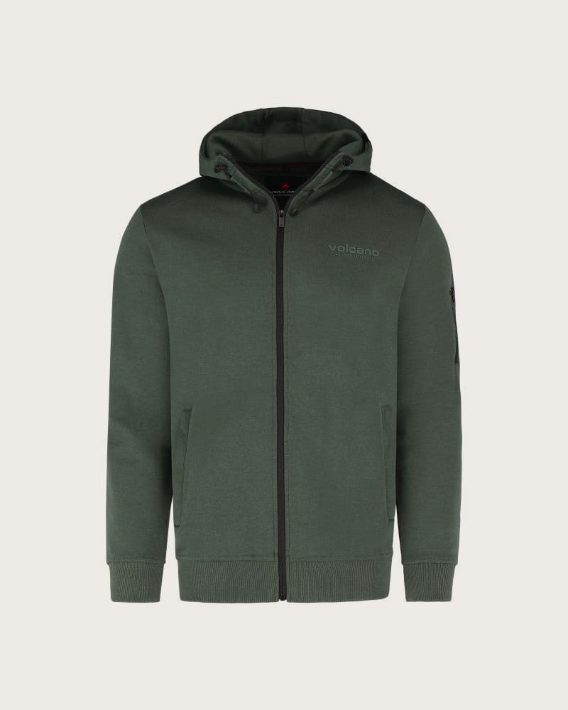 Pánska mikina so zipsom VOLCANO PITER-302-KHAKI – fotka 6