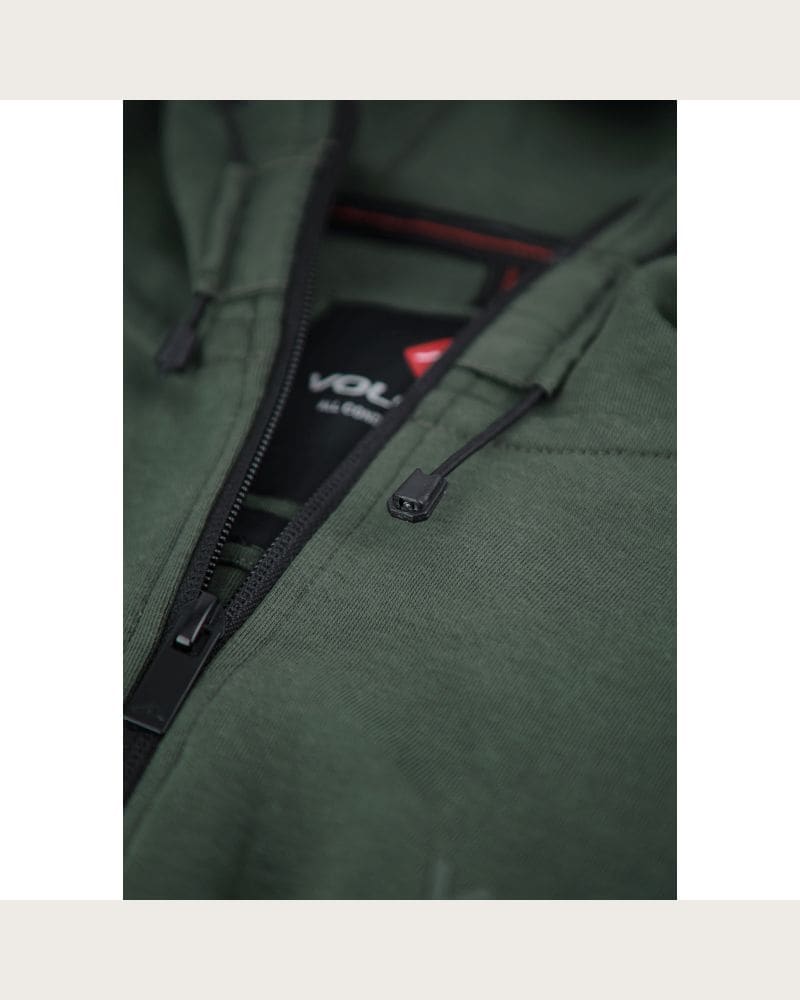 Pánska mikina so zipsom VOLCANO PITER-302-KHAKI – fotka 8