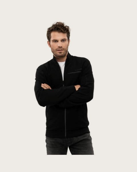 Pánska mikina so zipsom VOLCANO ARSEN-700-BLACK