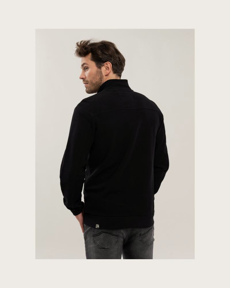 Pánska mikina so zipsom VOLCANO ARSEN-700-BLACK – fotka 3
