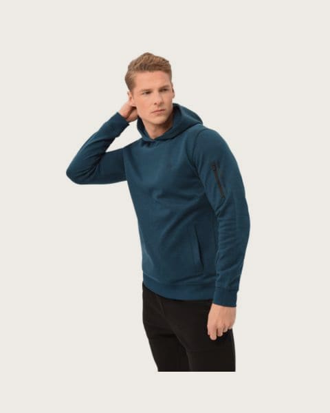 Pánska mikina s kapucňou VOLCANO FEEL-601-BLUE