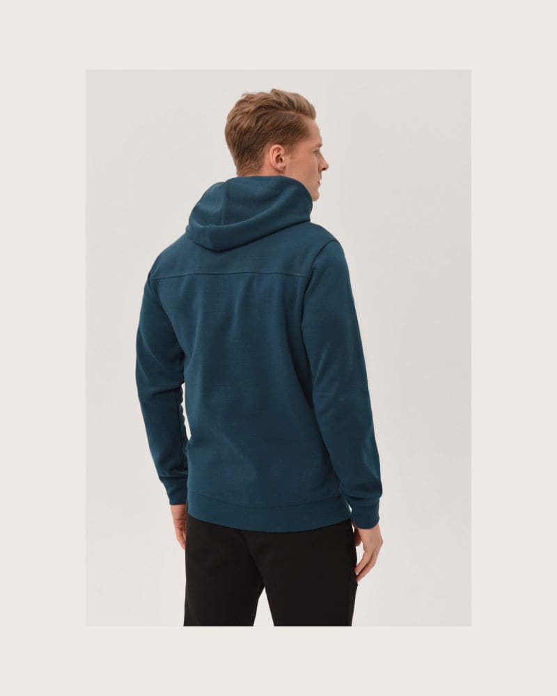 Pánska mikina s kapucňou VOLCANO FEEL-601-BLUE – fotka 4