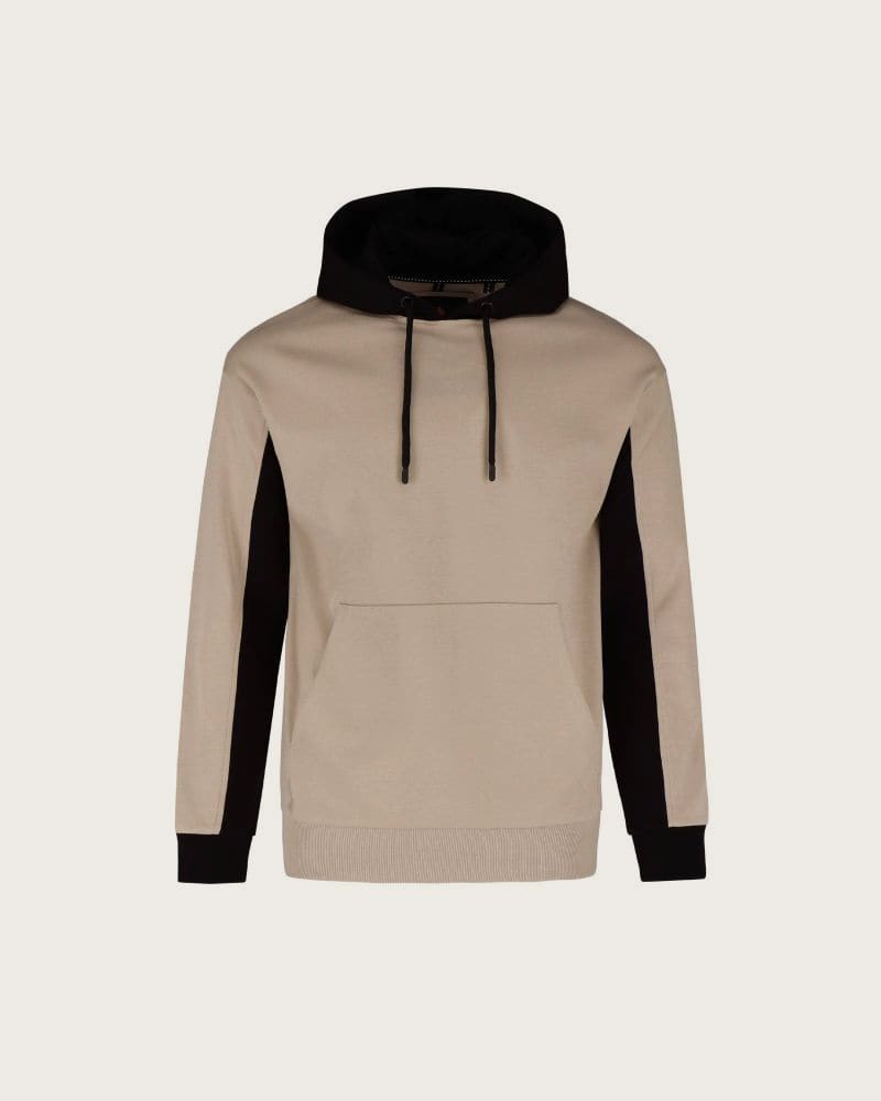 Pánska mikina s kapucňou VOLCANO BLOCK-102-BEIGE – fotka 5