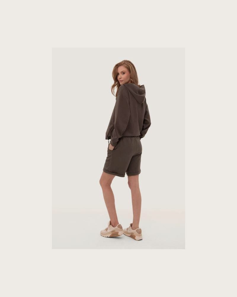 Dámske teplákové kraťasy VOLCANO HOLLY-500-BROWN – fotka 4