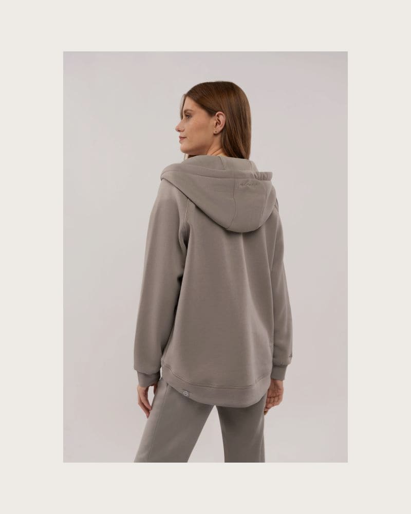 Dámska zateplená mikina so zipsom VOLCANO TIFFI-102-BEIGE – fotka 4