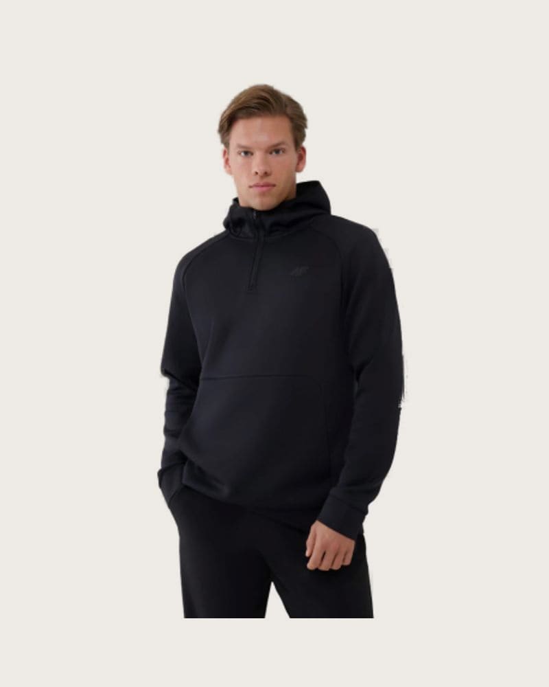 Pánska mikina s kapucňou 4F SWEATSHIRT FNK M457-20S-DEEP BLACK