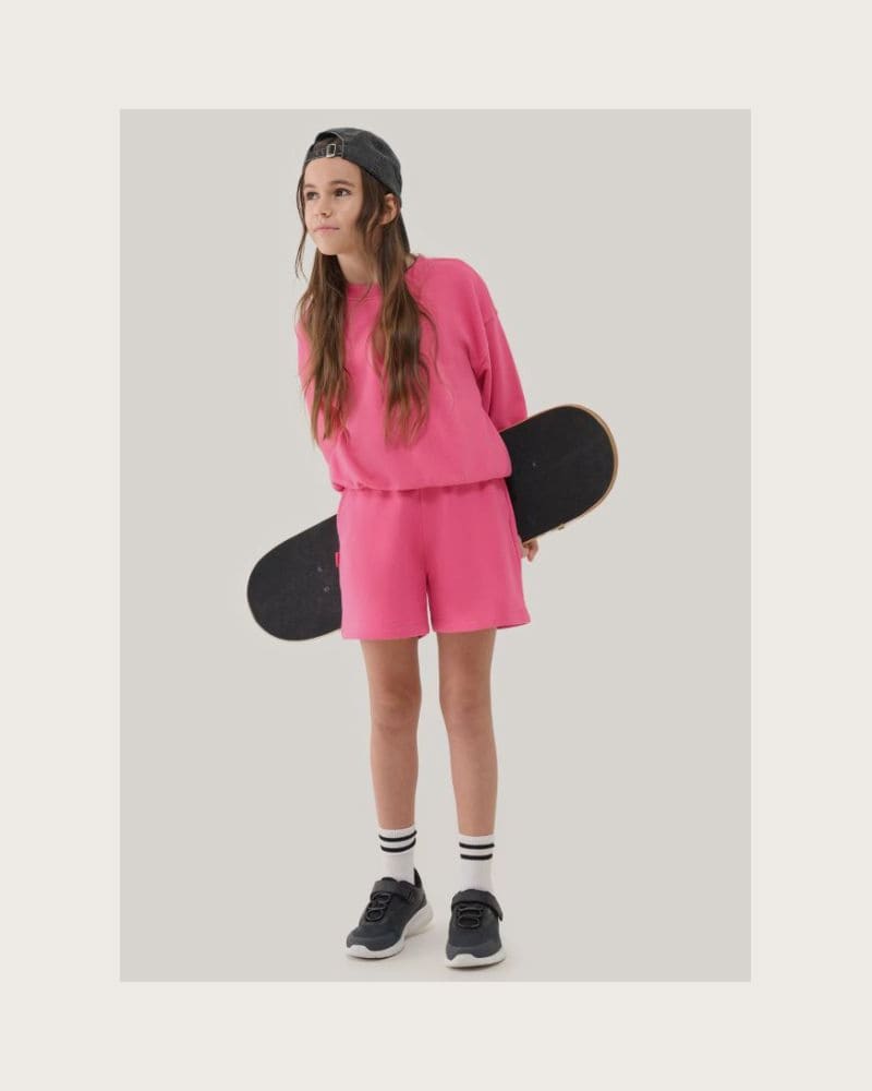 Dievčenské teplákové kraťasy 4F JUNIOR SHORTS CAS F470-54S-PINK – fotka 3