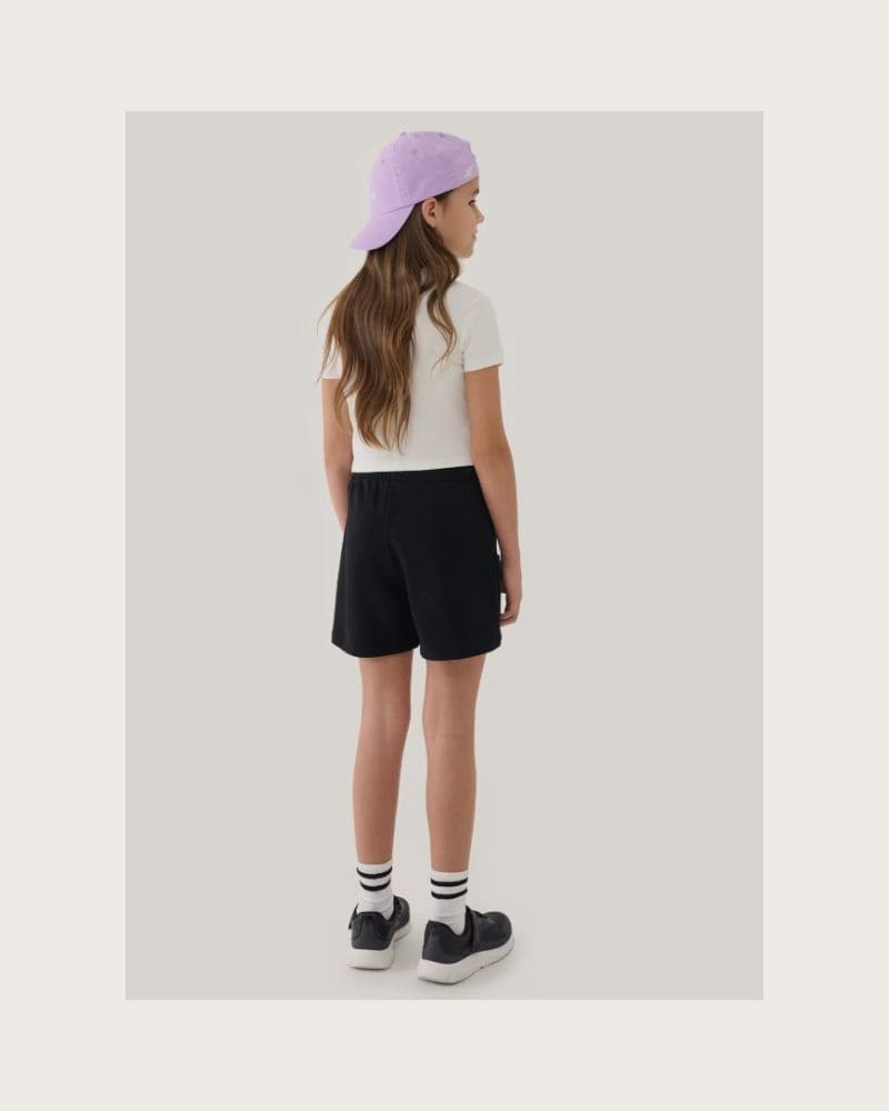 Dievčenské teplákové kraťasy 4F JUNIOR SHORTS CAS F470-20S-DEEP BLACK – fotka 5