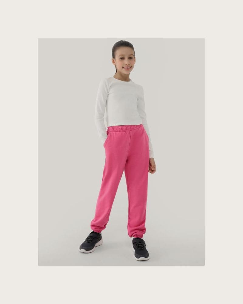 Dievčenské tepláky 4F JUNIOR TROUSERS CAS F0950-54S-PINK – fotka 3