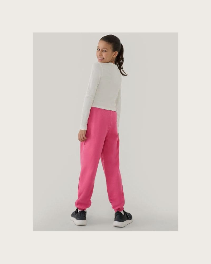 Dievčenské tepláky 4F JUNIOR TROUSERS CAS F0950-54S-PINK – fotka 4