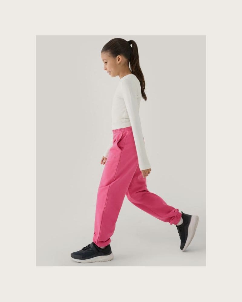 Dievčenské tepláky 4F JUNIOR TROUSERS CAS F0950-54S-PINK – fotka 5