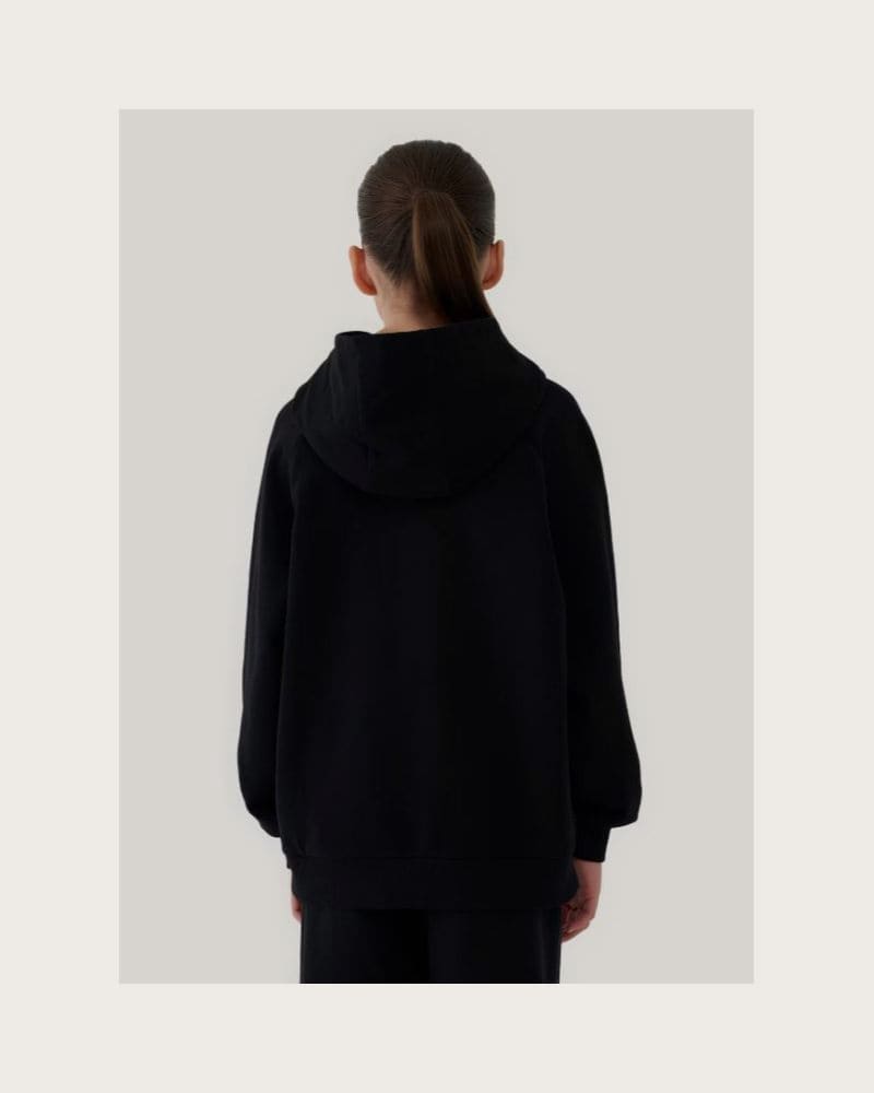 Dievčenská mikina s kapucňou 4F JUNIOR SWEATSHIRT F1478-20S-DEEP BLACK – fotka 3