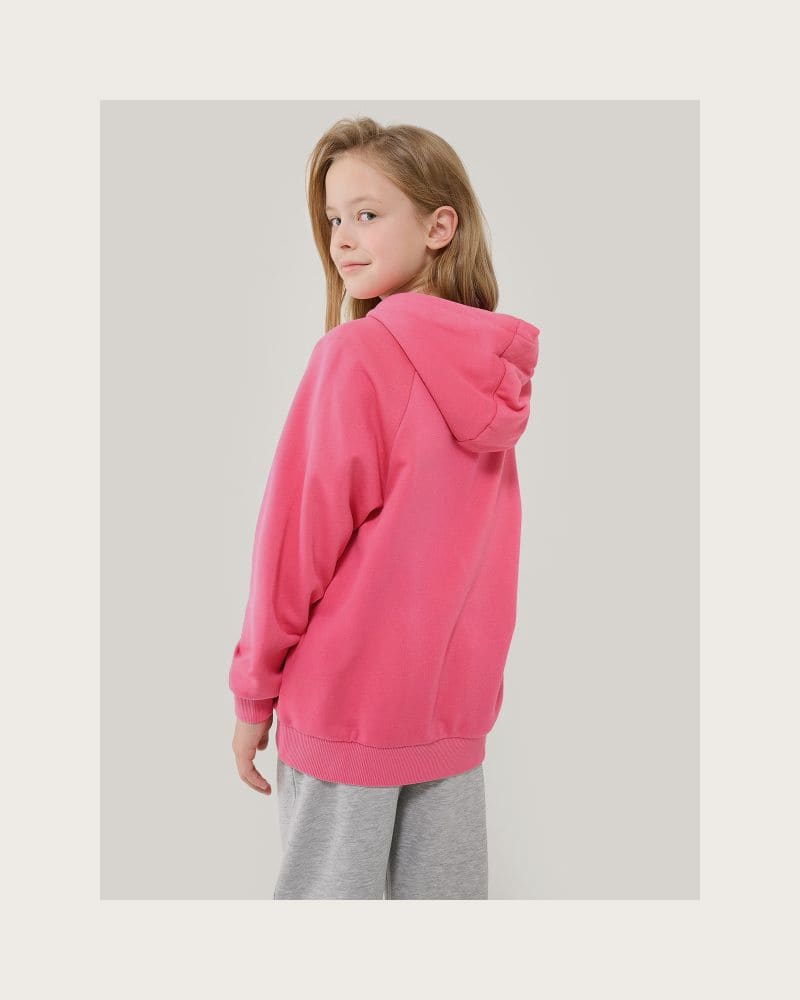 Dievčenská mikina s kapucňou 4F JUNIOR SWEATSHIRT F1478-54S-PINK – fotka 4