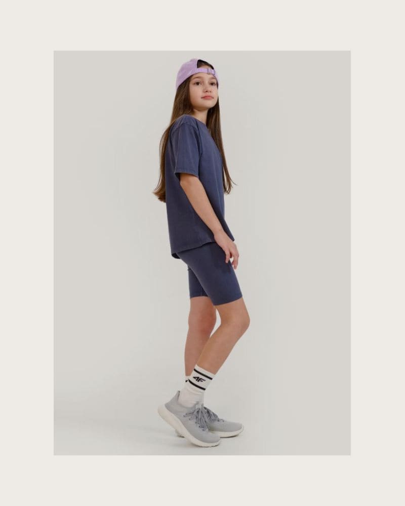 Dievčenské tréningové kraťasy 4F JUNIOR SHORT TIGHTS CAS F001-22S-ANTHRACITE – fotka 3