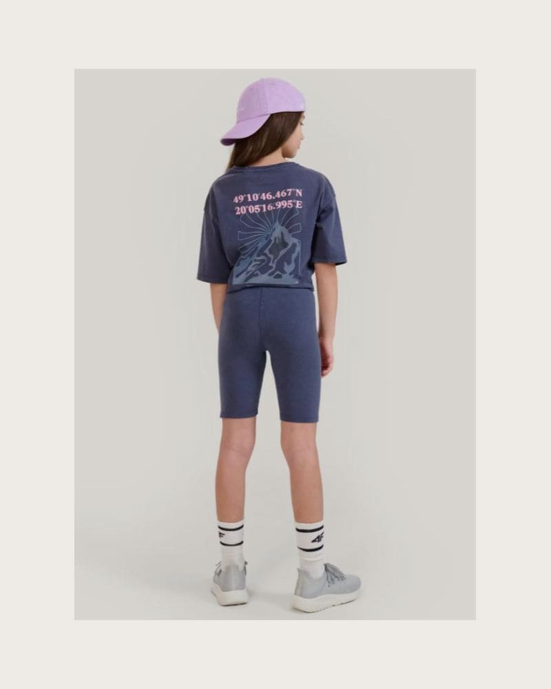 Dievčenské tréningové kraťasy 4F JUNIOR SHORT TIGHTS CAS F001-22S-ANTHRACITE – fotka 4