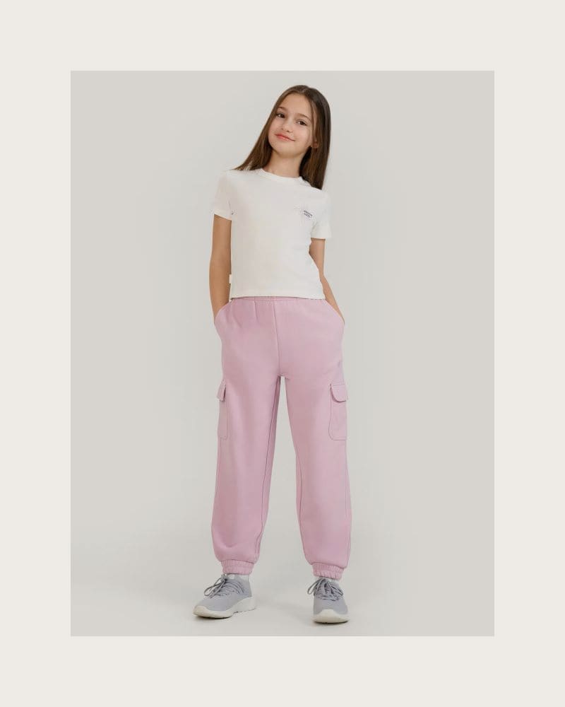 Dievčenské tepláky 4F JUNIOR TROUSERS CAS F1135-52S-LIGHT VIOLET – fotka 3