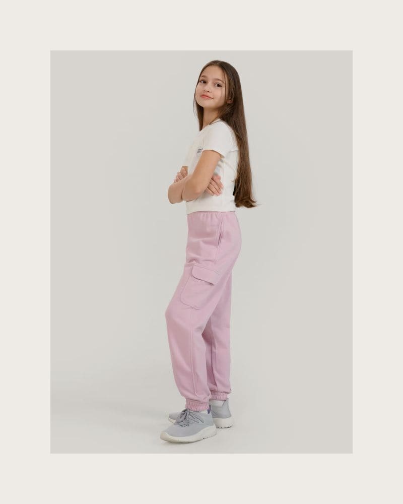 Dievčenské tepláky 4F JUNIOR TROUSERS CAS F1135-52S-LIGHT VIOLET – fotka 4