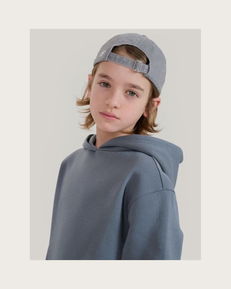 Chlapčenská mikina s kapucňou 4F JUNIOR SWEATSHIRT M1852-46S-TEAL – fotka 2