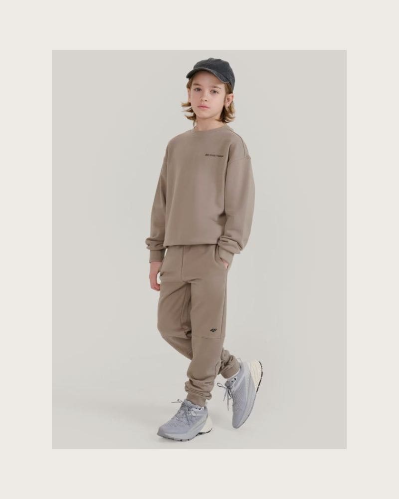 Chlapčenské tepláky 4F JUNIOR TROUSERS CAS M1103-83S-BEIGE – fotka 2