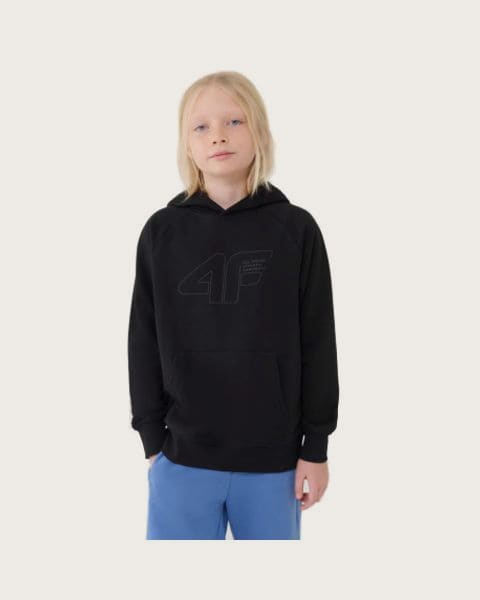 Chlapčenská mikina s kapucňou 4F JUNIOR SWEATSHIRT M1712-20S-DEEP BLACK