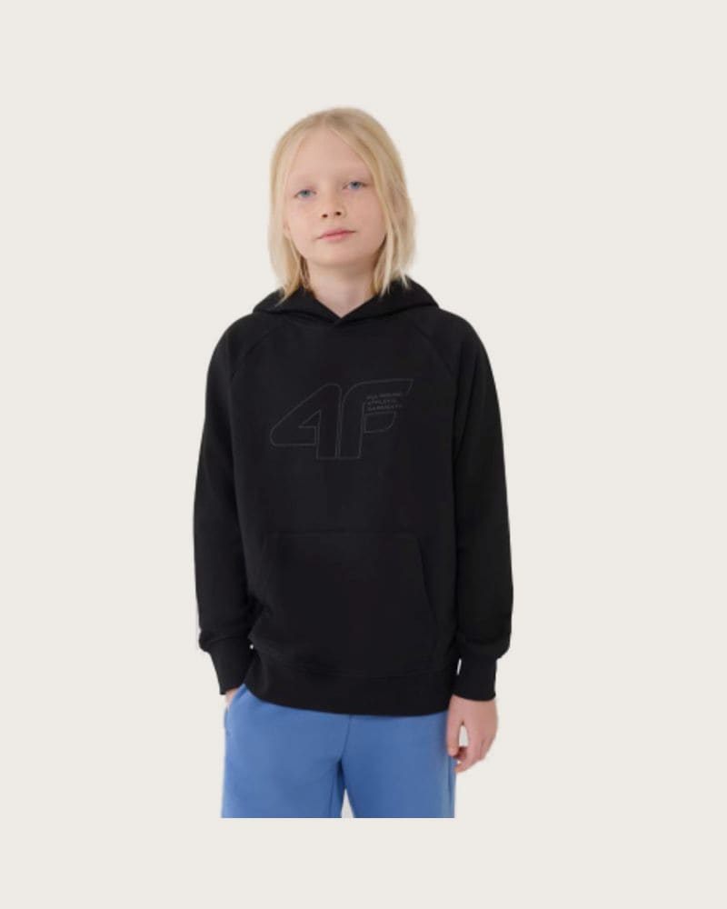 Chlapčenská mikina s kapucňou 4F JUNIOR SWEATSHIRT M1712-20S-DEEP BLACK