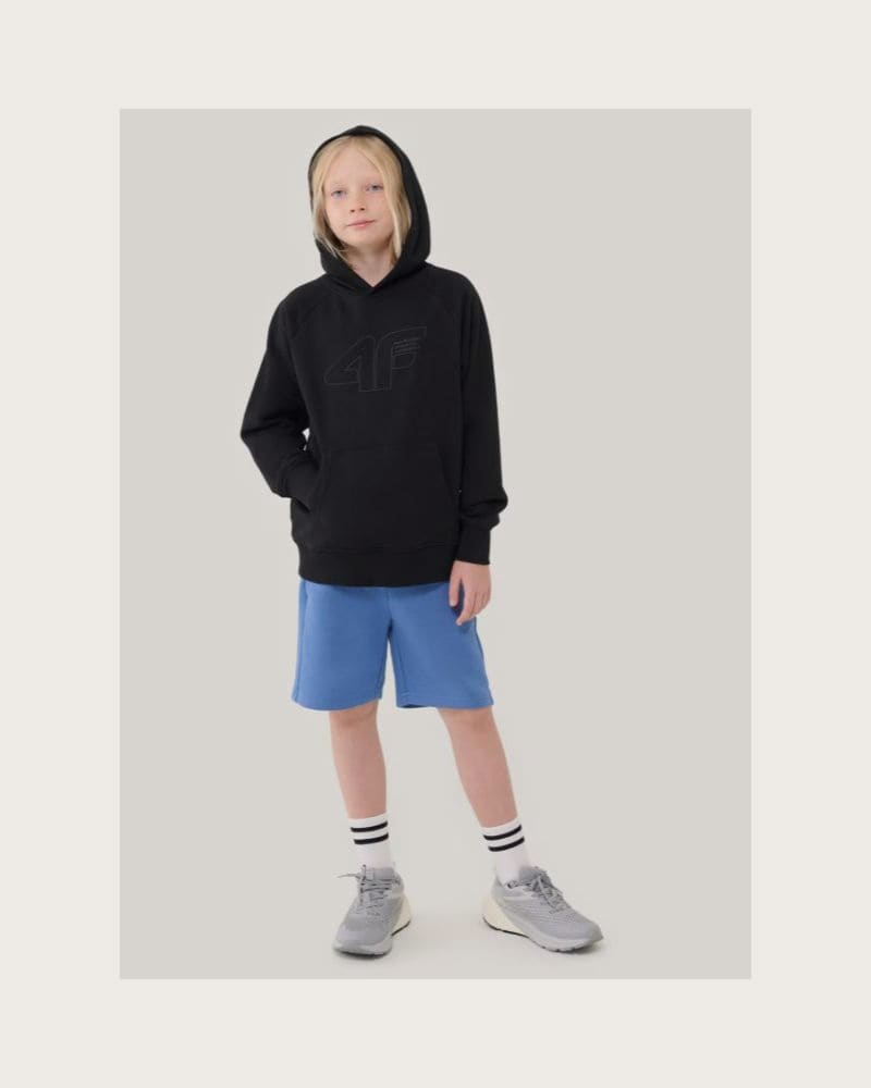Chlapčenská mikina s kapucňou 4F JUNIOR SWEATSHIRT M1712-20S-DEEP BLACK – fotka 5